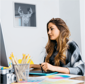 Woman in design office